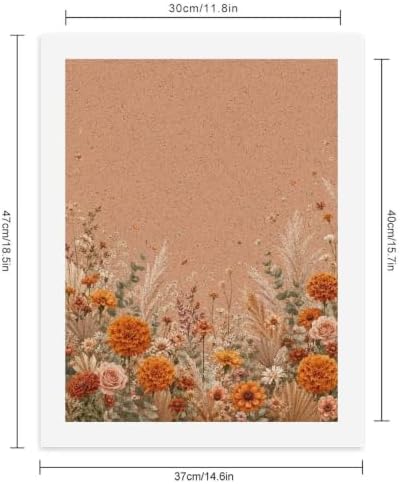 Bozfoxa Paint by Numbers Kit for Adults Beginner Orange Floral Edge - Image 2