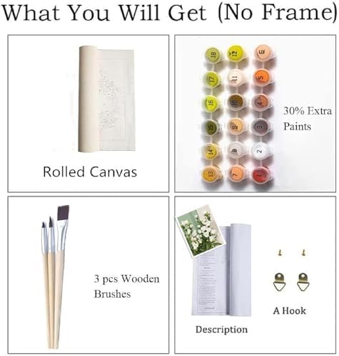ZRIZQ Flowers Paint by Numbers Kit for Adults Beginner,Lily,16x20 - Image 4