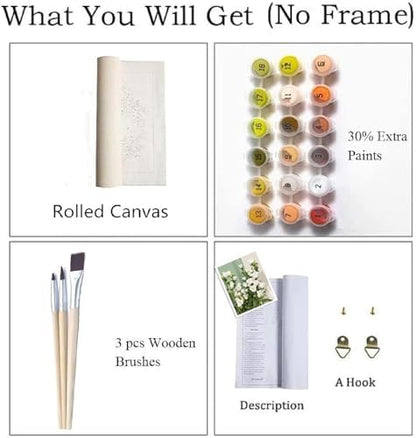 ZRIZQ Flowers Paint by Numbers Kit for Adults Beginner,Lily,16x20 - Image 4