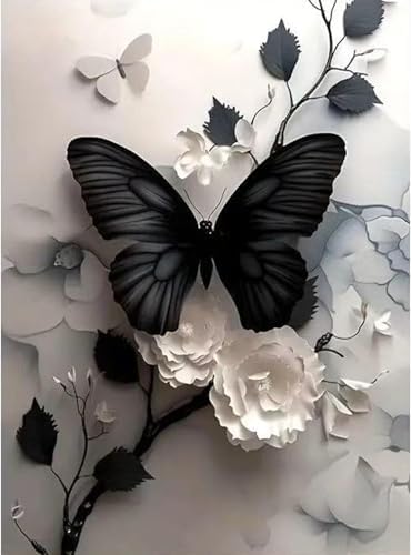 Butterfly Flower Stamped Cross Stitch Kits Flowers Cross Stitch Patterns,Dimensions Cross Stitch Kits Embroidery Kit Arts and Crafts for Beginners 15.7x11.8 inch by Unknown