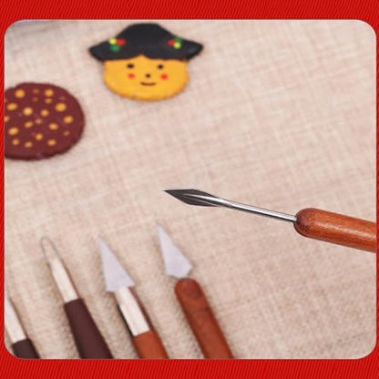 Clay Tools Sculpting for Polymer Air Dry Modeling Clay Beginners & Professionals Ideal for DIY Pottery & Ceramics Tools Double-Sided Polymer Carving Tools Kit (6) - Image 5