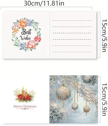 DDGYP 6 Pack Christmas Diamond Art Cards for Adults with Envelopes - Image 2