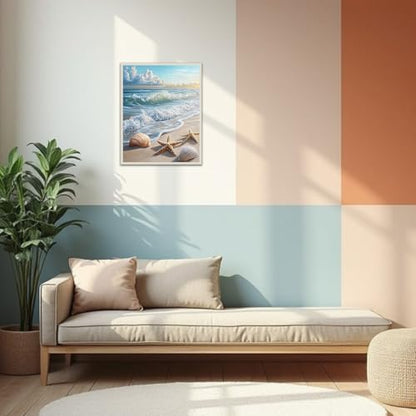 Banket Paint by Numbers Kit for Adults Beginner Beach DIY Painting Kits for Adults Ocean Easy Adult Paint by Number Kits on Canvas Color by Numbers for Gifts Home Wall Decor 16x20 Inch - Image 5