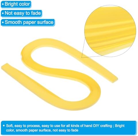 PATIKIL 120pcs Quilling Strips Paper 3/16"(5.2mm) 21"(54cm) Origami Paper Quilling Strip for Art DIY Hand Craft Christmas, Lemon Yellow - Image 3
