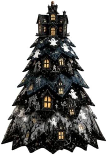 2026 New Christmas & Halloween DIY Quilted Fabric Tree Kit, 3D Layered Sewing Craft Set for Beginners, Christmas Tree Quilt Kit, Handmade Tabletop Holiday Decor, Gift for Craft Lover by Unknown