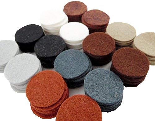 128 Wool Blend Felt 1 inch Circles - Naturals Colors - Made in USA - OTR Felt by RibbonandBowsOhMy