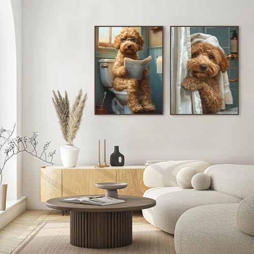KYOQFVN 2 Pack Dog Paint by Numbers with Frame, Adult Paint by Number Kits on Canvas with Wooden Easel - Easy Acrylic Oil Painting for Home Wall Decor8x12inch - Image 6
