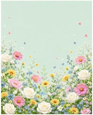 Bozfoxa Paint by Numbers Kit for Adults Beginner Mint Garden Floral by Unknown