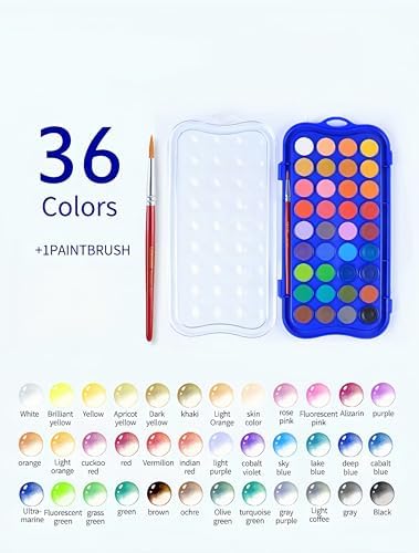 Watercolor Workbook，Water Paint Adult Set，Easy Coloring Book,Beautiful Paintings for Beginner (Fruit - Album) (Fruit - 36 Colors) - Image 2