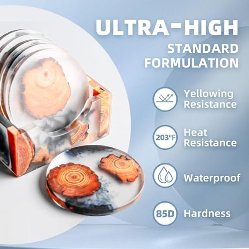 TAKIMO 2 Gal Crystal Clear Epoxy Resin Kit, 1:1 Self-Leveling, Bubble Free - Image 3