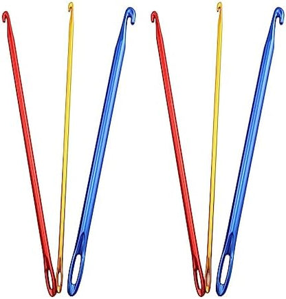 Zuoyou 6Pcs Aluminum Tunisian Afghan Crochet Hook DIY Knitting Needles Tool by Zuoyou
