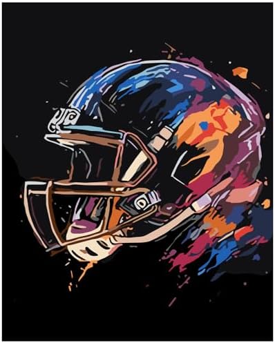 Paint by Numbers Kit for Adults Football Paint by Number for Adult Beginner by Aestalrcus
