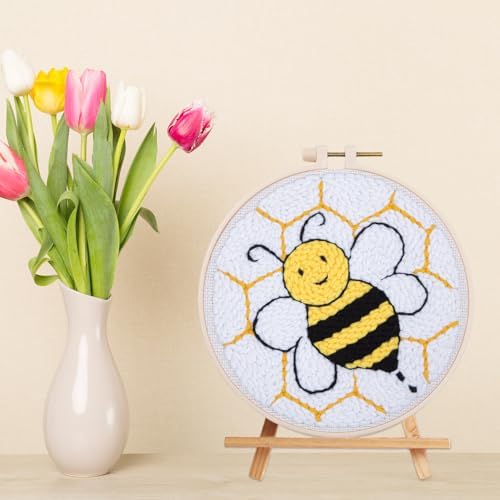 Louise Maelys Punch Needle Kit for Beginners with Bee Pattern DIY Craft - Image 6