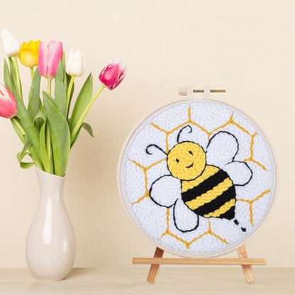 Louise Maelys Punch Needle Kit for Beginners with Bee Pattern DIY Craft - Image 6