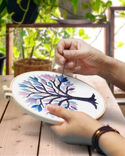 TINDTOP Embroidery Kit for Adult, 3 Pack Embroidery DIY Starter Kit - Image 4