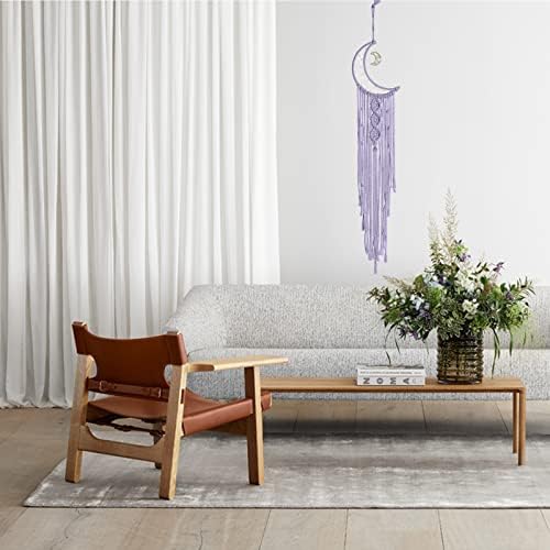 JeogYong Macrame Kit, DIY Moon Dream Catcher Macrame Kits for Kids & Adults Beginners, Includes Metal Hoop Rings Macrame Cord or More Craft Supplies and Materials for Bohemian Wall Decor Dreamcatcher - Image 4