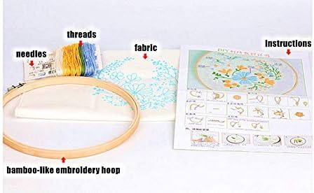 Embroidery Kit Christmas Ornaments Leaf Wreath Awesocrafts Full Range of Embroidery Starter Beginners Adults DIY Handmade Easy Patterns (Ornaments) - Image 3