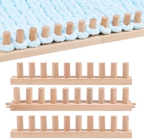 46" Beechwood Chunky Knitting Blanket Loom Kit, Adjustable Size Hand Loom by cenoz