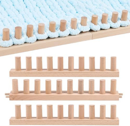 46" Beechwood Chunky Knitting Blanket Loom Kit, Adjustable Size Hand Loom by cenoz