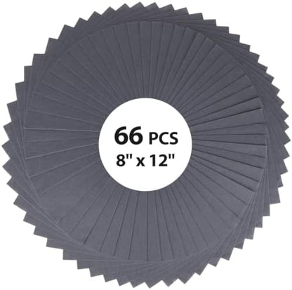 12x8 Inch 66Pcs Grey Cards, Craft Supplies, Card Making and Art Projects by Unknown