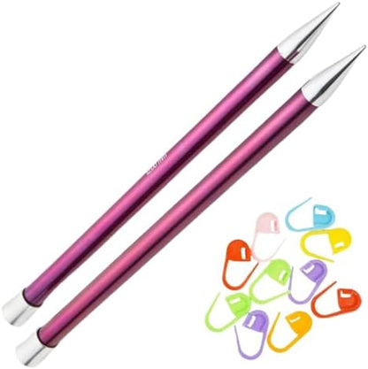 KnitPro Zing 10-Inch US 17 (12.0mm) Straight Single Point Knitting Needles by KnitPro