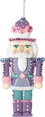 Bucilla Felt Applique 6 Piece Ornament Making Kit, Nutcracker Sweet, Perfect for DIY Arts and Crafts, 89292E - Image 2