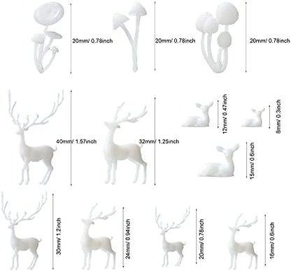 Woohome 12 PCS Mini Elk & Mushroom Resin Casting Moulds, 3D Art Craft Supplies Epoxy Moulds for Jewelry Making - Image 4