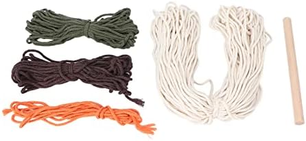 Macrame Kit Pattern, DIY Weaving Craft Kit for Adults, Bohemian Tapestry Making Set with Cotton Threads and Wooden Stick, Relaxing Home Decor Project for Beginners - Image 5