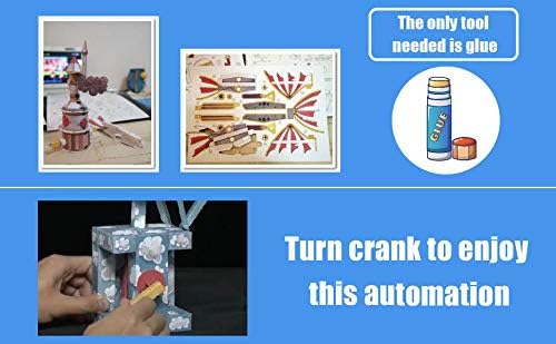 ModelShop Automata Paper Machine Moving Model Papercraft Designed by Keith Newstead - Boys Girls Fun & Educational DIY Project, Great Xmas Present & DIY Project for Kids (Flying Dreamer) - Image 3