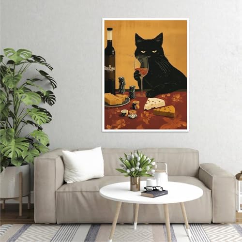 Canrichshop Cat Paint by Numbers Kit for Adults,Painting by Numbers,DIY Acrylic Paint Kit for Adults Beginners Without Frame,Easy Adult Paint by Number Kits on Canvas for Decor 16x20inch - Image 3