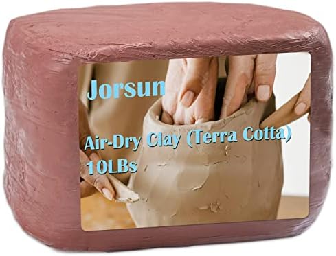 JOAWSOME Natural Air-Dry Clay Kaolin, Non-Toxic All-Purpose Compound 10LBs, All-Purpose Modeling Clay (Terra Cotta) by Unknown