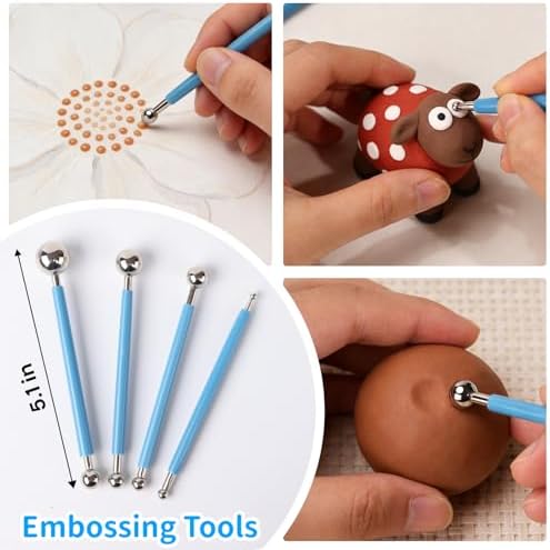 Acantha 27PCS Double-Ended Clay Tools Set, Colorful Sculpting Tools for Pottery, Polymer & Air Dry Clay, Ceramic Modeling Kit for Adults Kids Beginners - Image 6