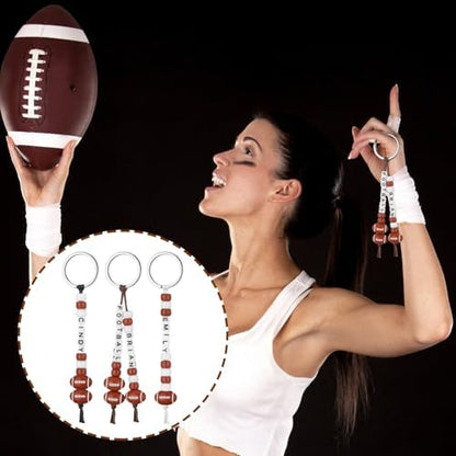 Landical 564 Pcs Football Keychain Making Kit DIY Name Bead Key Chain Craft - Image 6
