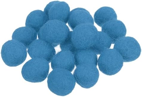 PATIKIL Wool Felt Balls Beads Wool Felting Pom 1.5cm 15mm Sea Blue for Home Decor DIY Crafts Handcrafts Project Pack of 20 by PATIKIL