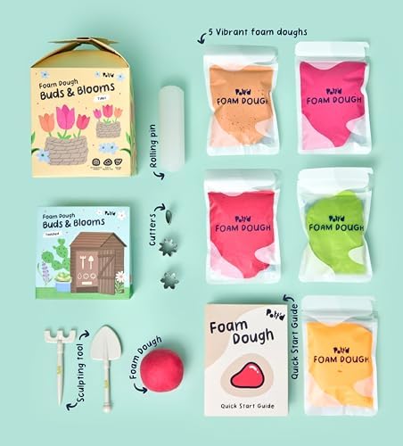 Pott’d Foam Dough Collectibles Air Dry Clay Kit for Adults, DIY Crafts Includes Clay Tools, Colourful Foam Clay, Guides for Mini Food Characters, Plant Projects and Date Night Creations - Image 3