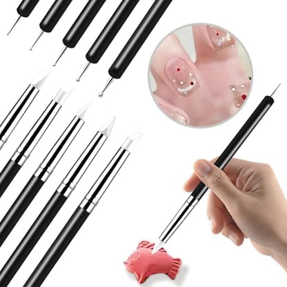 15 PCS Blue Clay Sculpting Tools Set, Professional Silicone Brushes & Dotting Tools Kit for Polymer Clay, Air Dry Clay, Pottery, Modeling & Crafting for Adult-Black - Image 7