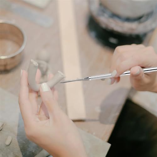 2 PCS Clay Needle Tools, Stainless Steel Pottery Tool Polymer Clay Tools - Image 5