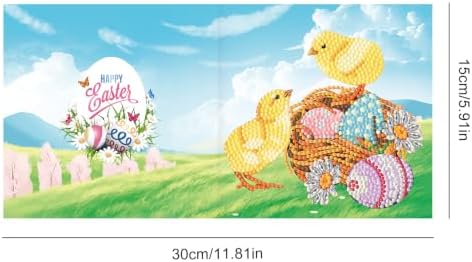 8PCS Chick Rabbit DIY Greeting Card Kits with Envelopes Diamond Art Greeting Cards Diamond Art Cards Kits for Adults DIY Crafts Family Friend Gifts - Image 5