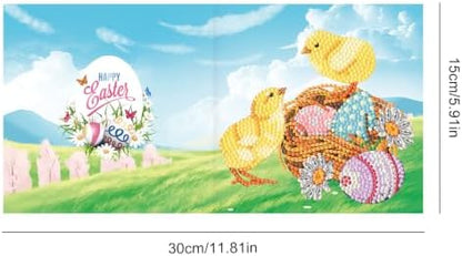 8PCS Chick Rabbit DIY Greeting Card Kits with Envelopes Diamond Art Greeting Cards Diamond Art Cards Kits for Adults DIY Crafts Family Friend Gifts - Image 5