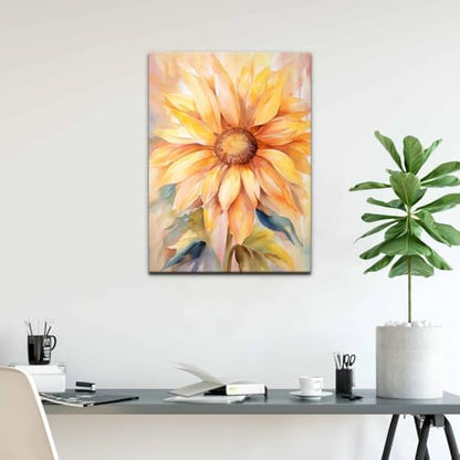 Natuyalo Paint by Numbers Kit for Adults Framed - Sunflower Paint by Number on Canvas with Frame, Flowers DIY Acrylic Painting by Number Ideal Gift Home Wall Decor (12x16 Inch) - Image 3