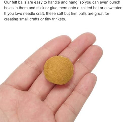 PATIKIL Wool Felt Balls Beads Wool Felting Pom 2cm 20mm Khaki for Home Decor DIY Crafts Handcrafts Project Pack of 20 - Image 4
