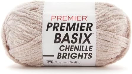 Premier Basix Chenille Brights, Mushroom, Super Bulky Weight, 5.3 oz,75 yd by Premier