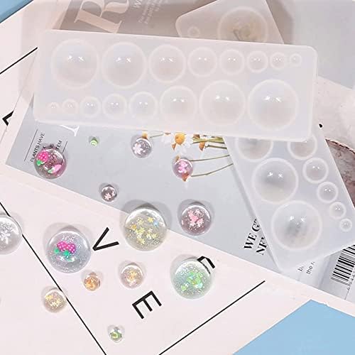 Yayatty Geometry Silicone Molds for Resin Casting, Cabochon Gem Silicone Molds Triangle Hexagon Mould for Resin Epoxy for Earring Pendant Necklace Jewelry Making - Image 2