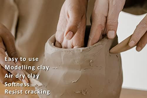 ReArt Natural Air-Dry Clay, for Sculpting, Wheel Throwing, Hand Building, All-Purpose Modeling Clay 10lbs for Sculpting (Terracotta 10LBs) - Image 2