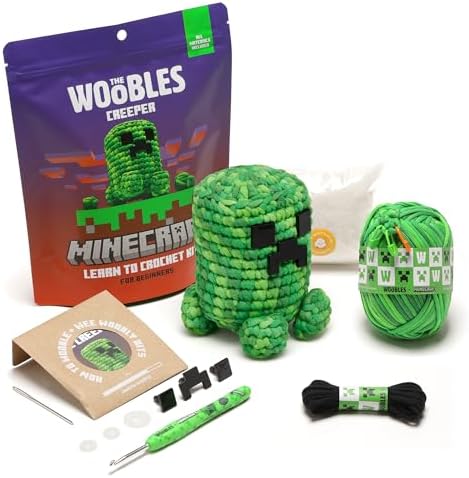 The Woobles Minecraft Crochet Kit for Beginners (Creeper) by TheWoobles