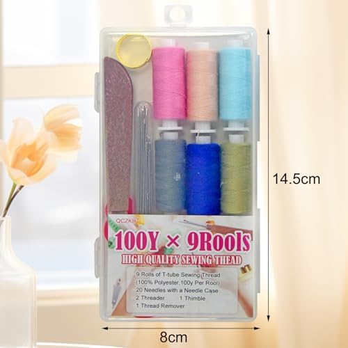 QCZKB Sewing Kit for Adults & Beginners - Portable Hand Needles and Thread Kit with Premium Sewing Suppliesfor Emergency Clothing Repairs - Image 2