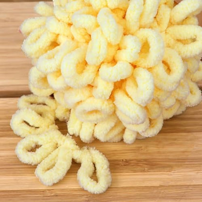 JubileeYarn Fun Finger Loops Yarn - Light Buttercream - 2 Skeins - Image 3