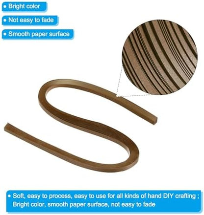 PATIKIL 60pcs Metallic Quilling Strips Paper 5mm(3/16") x 54cm Origami Paper Quilling Kits for Adults Beginner Art DIY Craft Christmas, Copper - Image 3