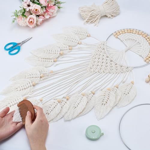 FREEBLOSS Tree of Life Macrame Kit for Beginners DIY Macrame Wall Hanging Tapestry with Instructions Boho Home Decor for Living Room Bedroom - Image 4