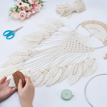 FREEBLOSS Tree of Life Macrame Kit for Beginners DIY Macrame Wall Hanging Tapestry with Instructions Boho Home Decor for Living Room Bedroom - Image 4